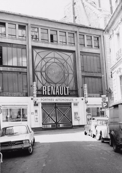 Fachada del Garage Ponthieu (cuando ya era de Renault) del arquitecto Perret